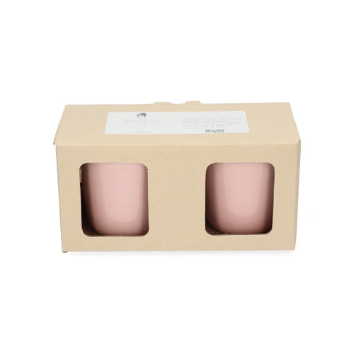 Return to Sender Mok Bloem met Handvat - Roze - Set van 2