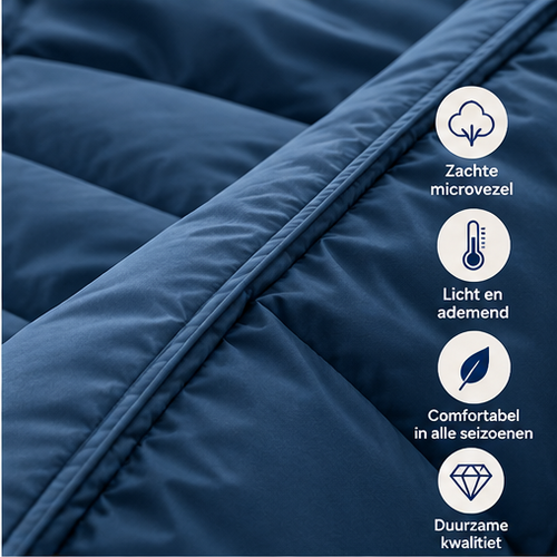 Ten Cate wasbaar dekbed 240x200 - navy blauw