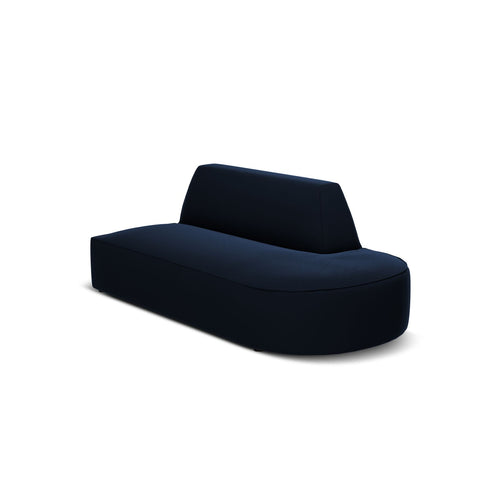 Cosmopolitan Design - Rechte modulaire bank Siena 2-zits, flueel koningsblauw - 93x181x69cm