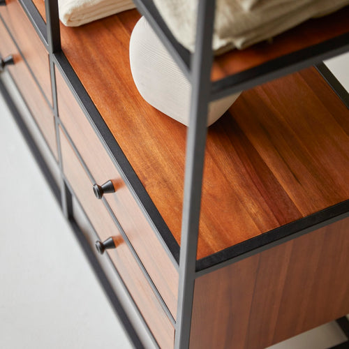 Tikamoon Boekenkast van massief acacia en metaal - Naturel - vtwonen shop