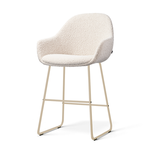 Nolon Nino-Mae barkruk bouclé beige - beige onderstel - 65 cm