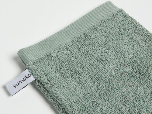 Yumeko washandjes Terry - sea green - 15x22 - 4 st - vtwonen shop