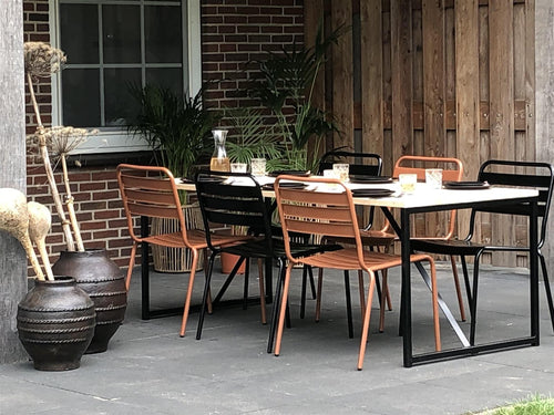 MaximaVida metalen tuinstoel Max XXL zwart - doos per 2 stuks - vtwonen shop