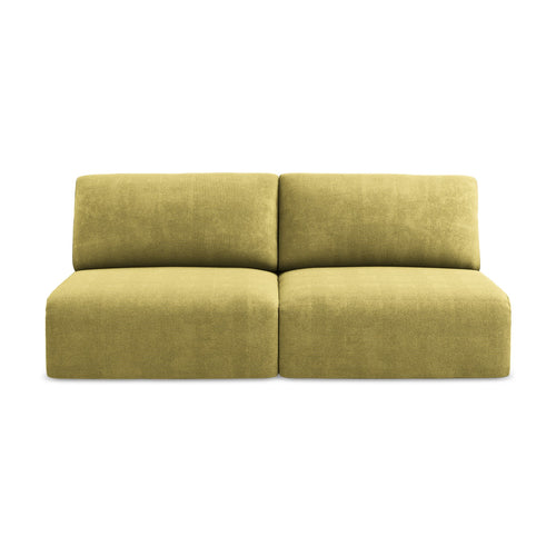 LaMiaSofa 3-zits slaapbank Ostia - chenille stof - limoengroen - 216x102x79