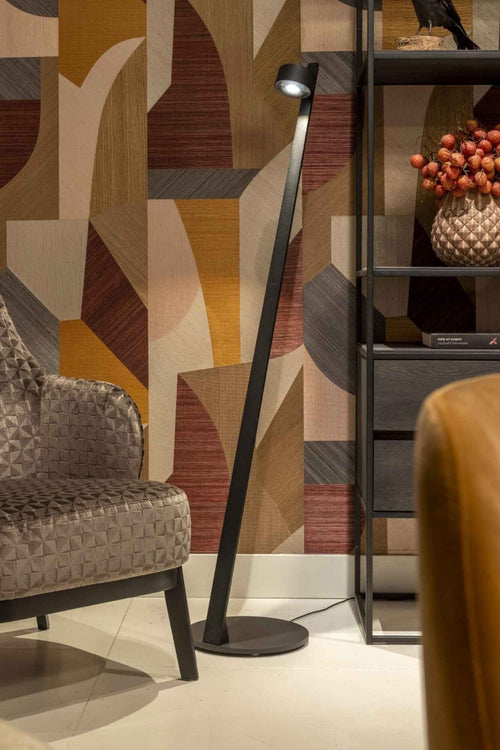 Artdelight vloerlamp Omega - 1 lichts - 30  x 146.3   cm - zwart - vtwonen shop