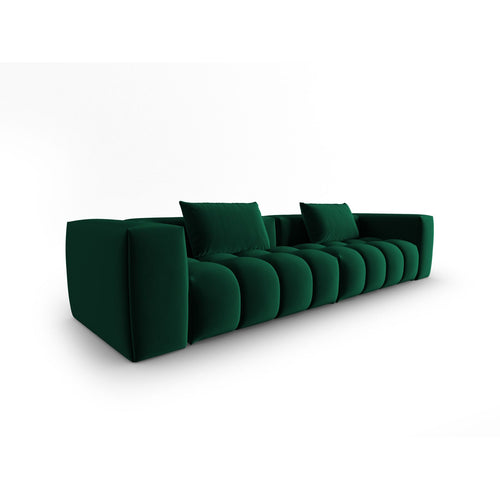 Cosmopolitan Design - Modulaire bank Verona 5-zits, flueel flessengroen - 85x290x70cm