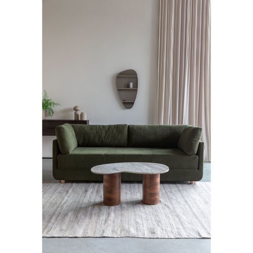 Housecraft Living Peli Salontafel 84x48 cm Marmer/ Hout   - Beige