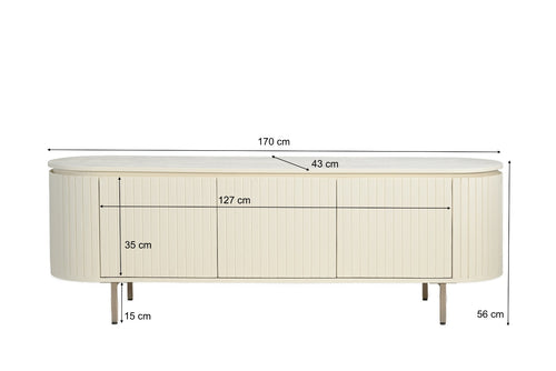 Livingfurn tv-meubel Patou - ivoor - 170 cm