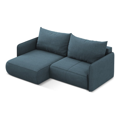 LaMiaSofa hoekbank links Palermo - textuurstof - jeans - 207x148x86