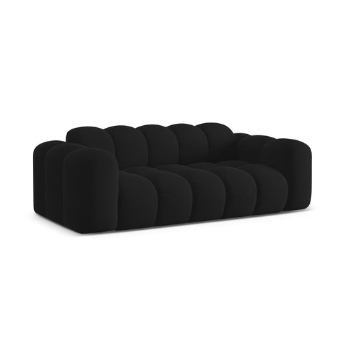 Cosmopolitan Design - Bank Treno 3-zits, flueel zwart - 94x210x70cm