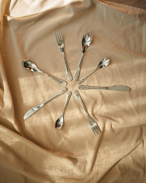 Zilverstad - Kindercouvert Dino's - 4 delig - RVS - vtwonen shop