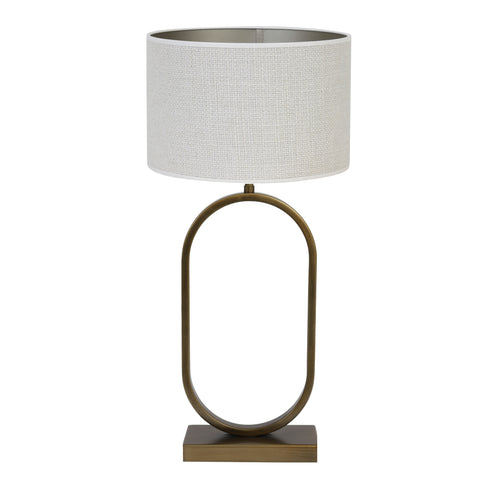 Light & Living tafellamp Jamiri/Saverna - ant. brons, eiwit - 30x30x67cm