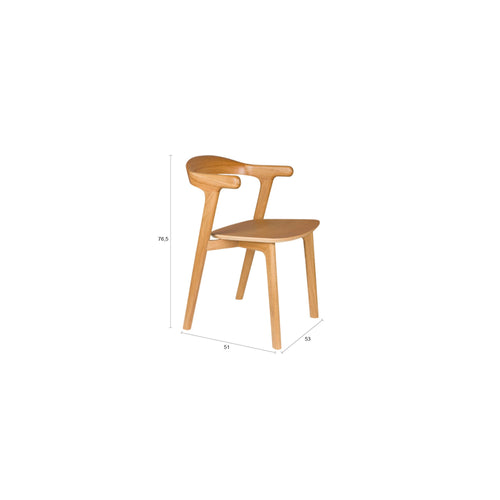 Zuiver Northwood Eetkamerstoelen Armleuning Hout Naturel - Set van 2