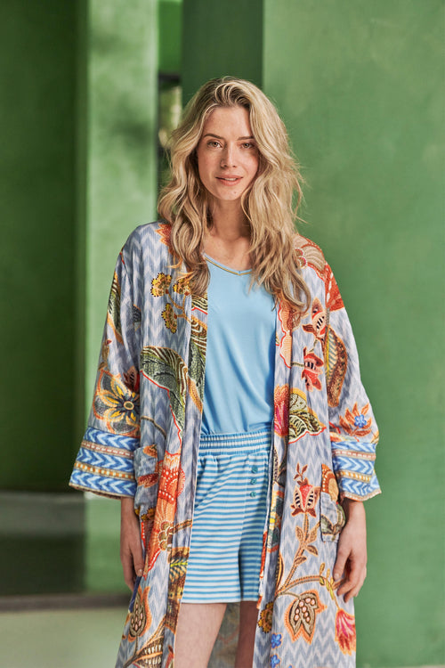 Pip Studio - Toy Pyjama Shirt - Dames - Effen - Blauw - XXL - vtwonen shop