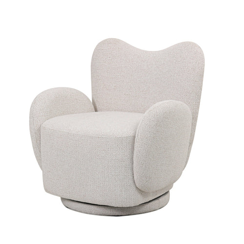 DÉJA Living Draaifauteuil Lola - Stof - Off-White - vtwonen shop