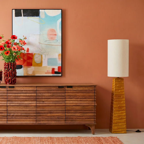 Kare Design Vloerlamp Siena oranje 124cm