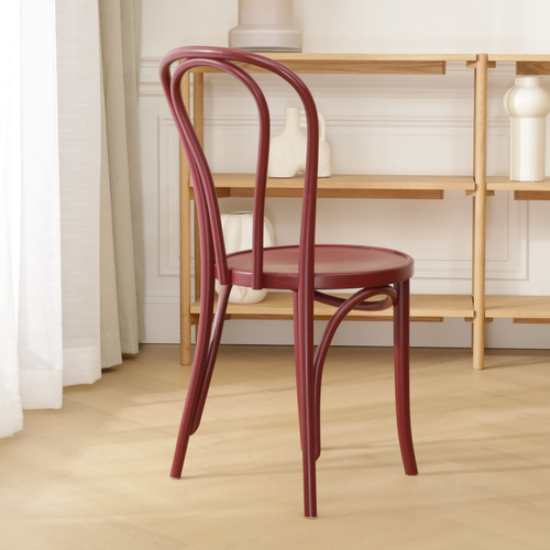 Fameg Vienna Thonet No.18 Houten Bistrostoel Burgundy - vtwonen shop
