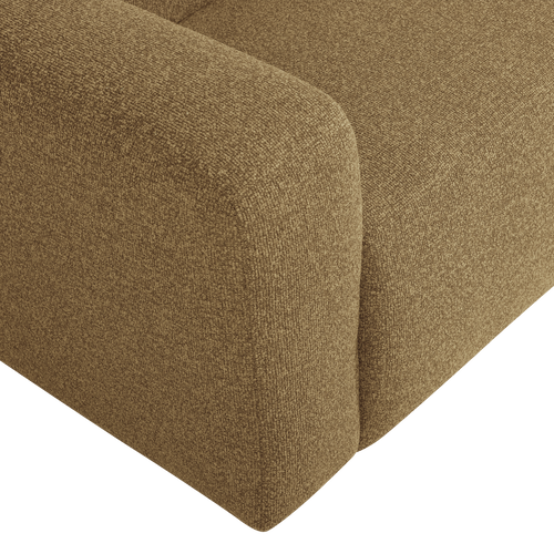WOOOD 2-zits bank arm links Mojo Base - Bouclé - Geel/Bruin - 74x185x97