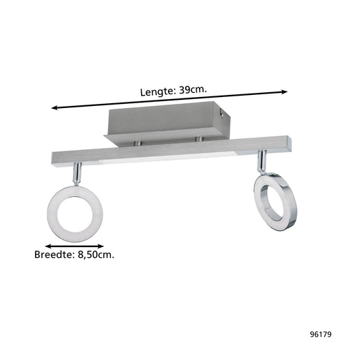 EGLO spot Cardillio 1 - 3 lichts - aluminium, chroom - gesatineerd