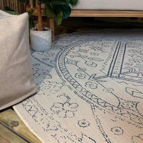 Rond buitenkleed Nova blauw - Interieur05 - 240 x 240 cm - vtwonen shop