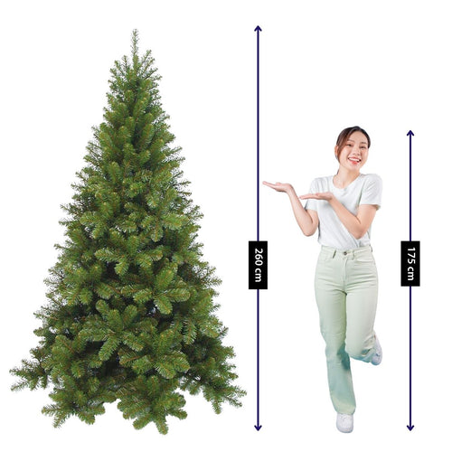 Triumph Tree Tuscan Kerstboom - Kunstboom met Natuurlijke Takstructuur en Zachte Naalden - Kerstversiering voor Binnen - Klassieke Stijl - H260 x Ø152