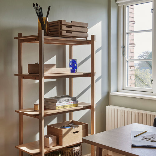 Hübsch opbergdoos Note - mdf/eikenfineer - 35x24xh5, 35x24xh10cm