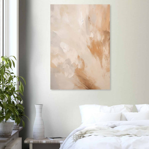 Artfulprints Poster met Lijst Abstract - Golden touch 2   - 30x40 cm - Terracotta