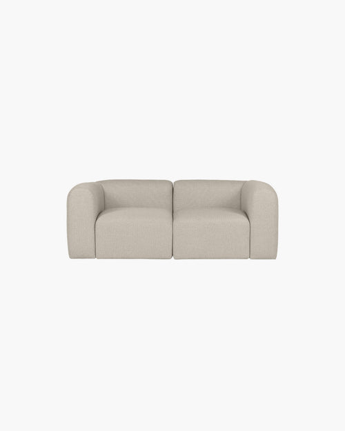 noo.ma Flom 2-zits bank - Desert Beige bouclé, soft comfort