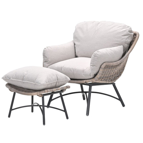 Garden Impressions Loungestoelen Selene vintage willow incl bijzettafel