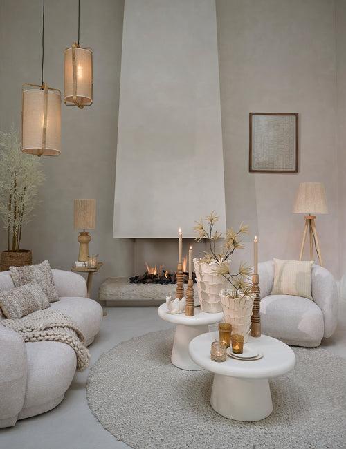 Light & Living salontafel KULONA - Ø60x45cm - wit - vtwonen shop