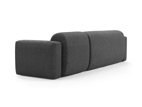 Cosmopolitan Design Modulaire hoekbank links Strino 3-zits, structurele stof grijs - 136x308x78cm