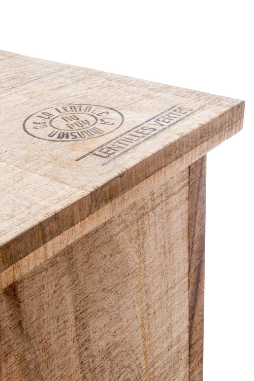 J-Line barkast 3 Lades + 3 planken - hout - naturel