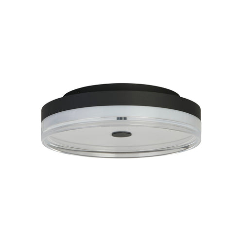 Searchlight Cyprus LED-plafondlamp, zwart metaal en helder acryl