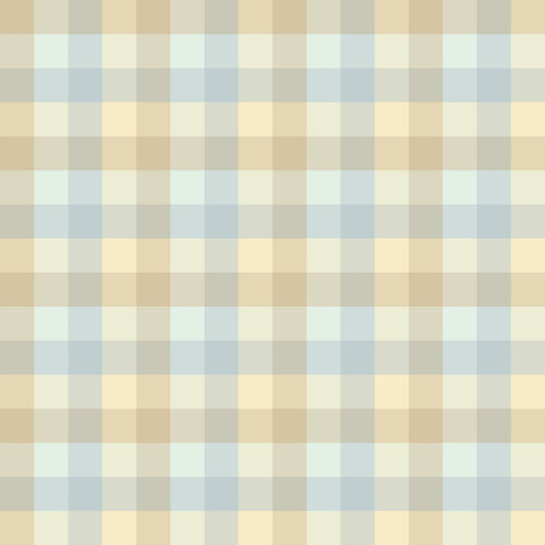 ESTAhome behang ruiten blauw en beige - 50 x 900 cm - 132067