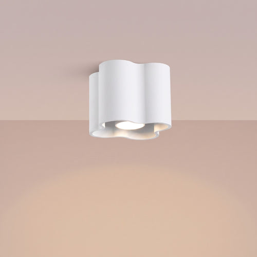 Sollux Lighting Plafondlamp OVIO 1 wit GU10 - 12x12x10cm