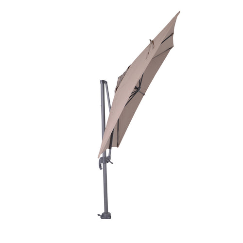 Hawaii parasol S - 250x250 cm - carbon black - taupe - vtwonen shop