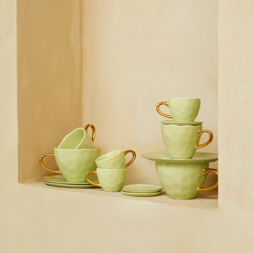 Urban Nature Culture Good Morning kopje Cappuccino/Tea - Pale Green - 11x8cm
