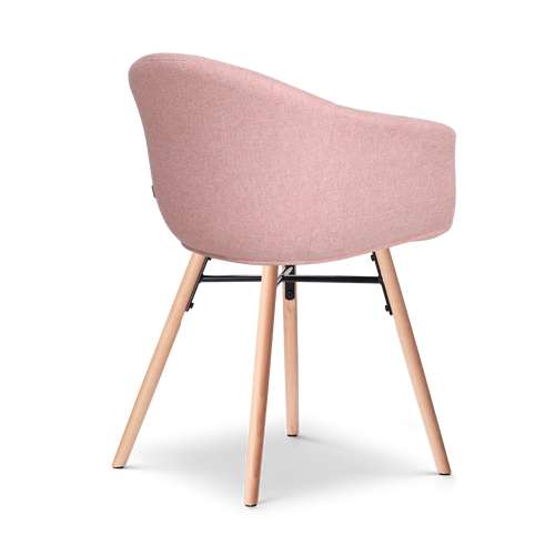 Nolon Nena-Otis Eetkamerstoelen Set van 2 - Zacht Roze - Houten Poten - vtwonen shop