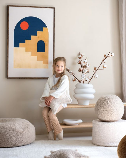 Wigiwama Poef - Roomwit - vtwonen shop