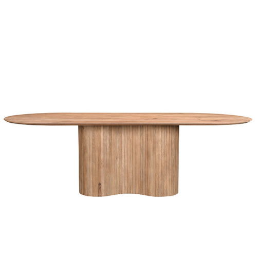 Giga Meubel Eettafel Ava - Naturel Mangohout - 240x100x77cm - vtwonen shop