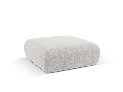Cosmopolitan Design Poef Nolio 2-zits, chenille, lichtgrijs - 100x100x36cm