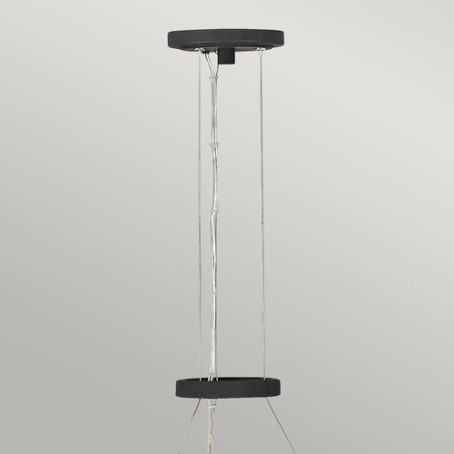 Elstead Hinkley Willow Cilindrische hanglamp in carbonzwart met luxe goud