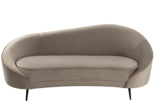 J-Line zetel Elisabeth - textiel - zilver