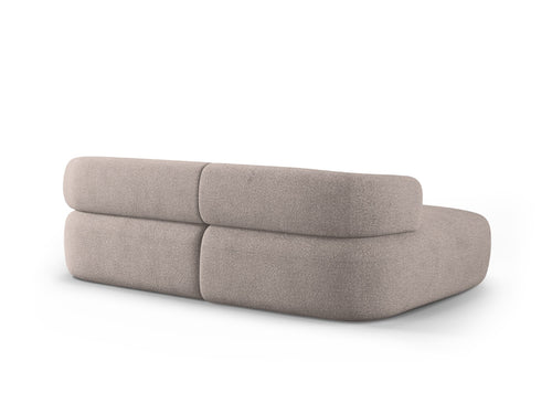 Micadoni linker hoekbank Jenny 5-zits, boucle lichtbruin - 145x200x73cm