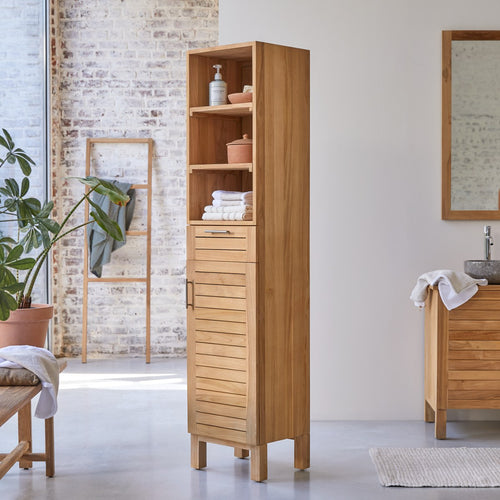 Tikamoon Massief teakhouten kolomkast - Naturel - vtwonen shop