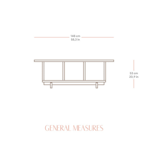 Naan Furniture TV meubel Pi - Massief grenen gelakt - 148 cm - 3 deuren - vtwonen shop