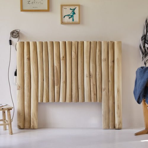 Tikamoon Hoofdbord voor kinderkamer van massief teakhout 120 cm - Naturel - vtwonen shop
