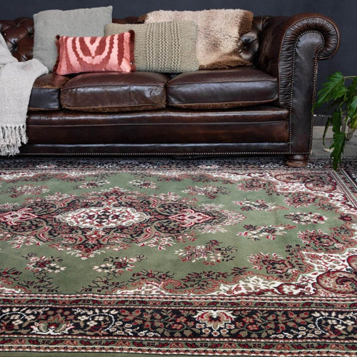 Interieur05 vloerkeed Nain - groen - 150x80cm