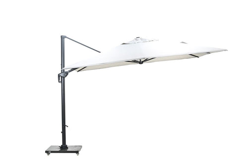 Hawaii Big Pole telescoop parasol - 350x350cm -carbon black-royal zand - vtwonen shop