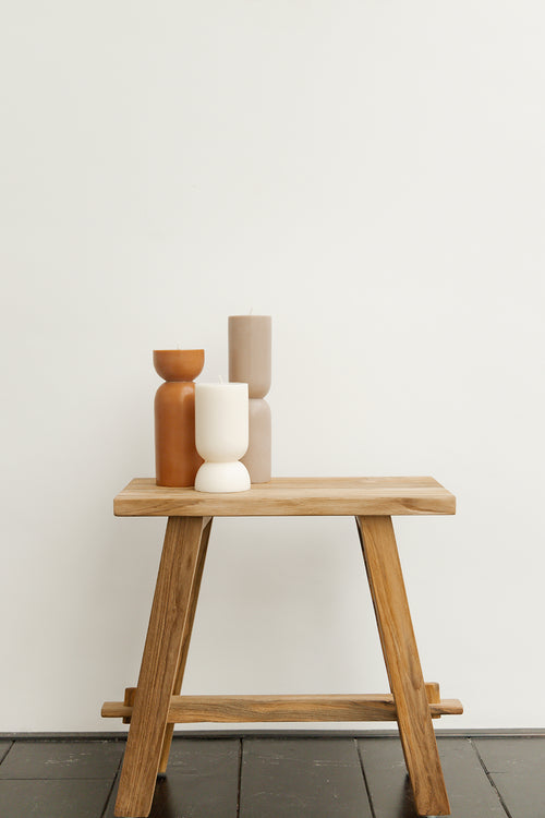 Originalhome kaars organische vorm - beigegrijs - L - vtwonen shop